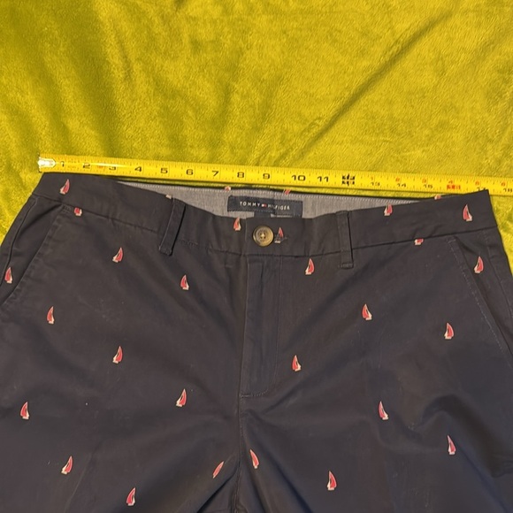 Tommy Hilfiger Women's Boat Print heritage Chino Pants Blue Size 12 - Picture 6 of 7